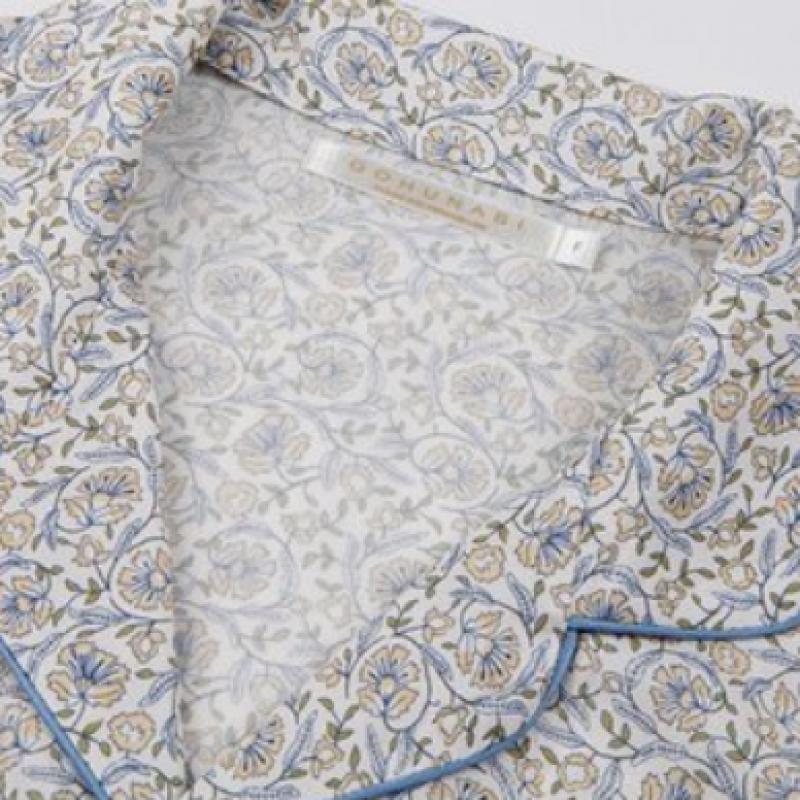 Gohunabi Maison Garden Blue Homme Pajama Set