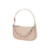 By Far Mini Rachel Textured Chain Zip Leather Shoulder Bag Women Handbags Beige 21CRMIRACLYDSMA