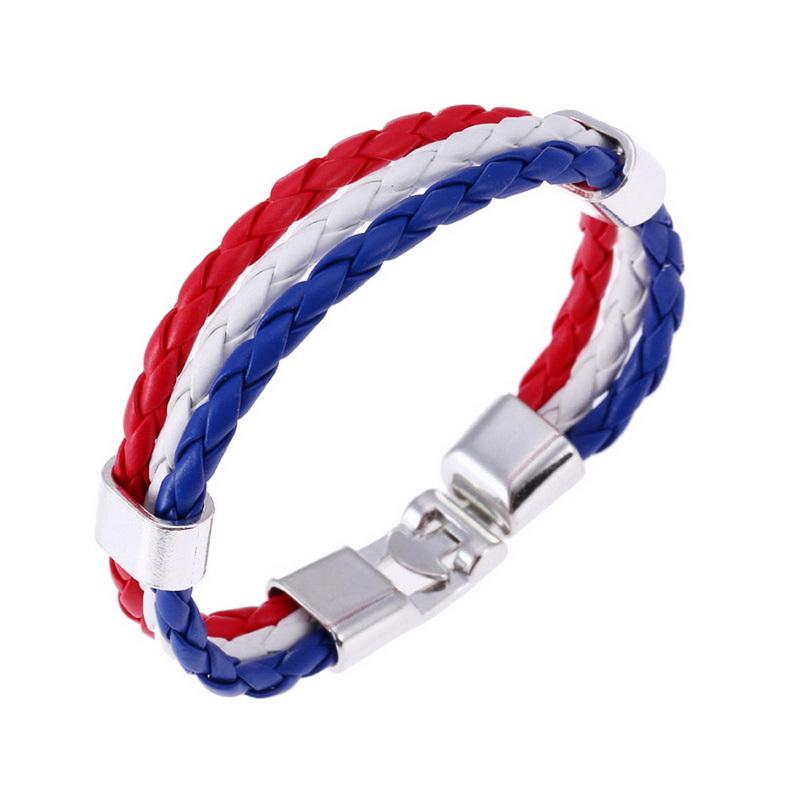 Bracelet en Cuir PU Tressé pour Hommes Femmes