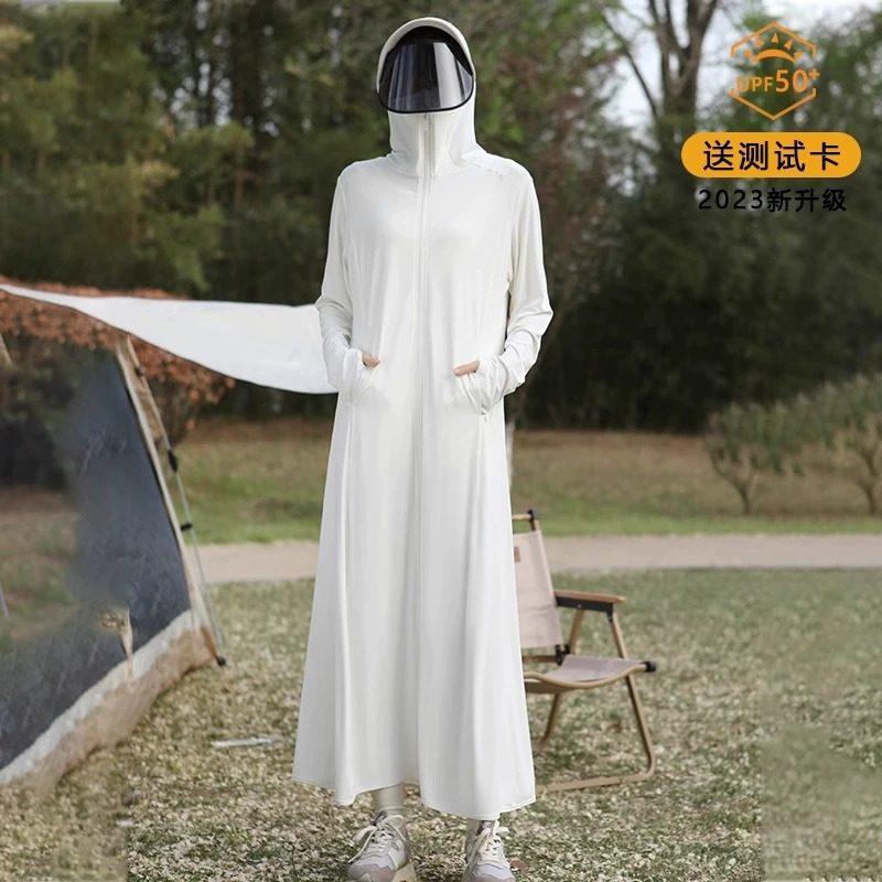 Sunscreen clothes women's summer 1011 new long coat ultraviolet breathable full body blouse ice silk thin
