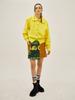 Greedius Green Logo Leather Contrast Mini-Skirt
