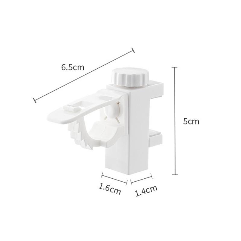 

Регулируемый держатель-клипса для карниза, крючок, без сверления, кронштейн для карниза, штанга, вешалка для полотенец, крепеж, зажим, полка, многофункциональный крючок 2pcs белый