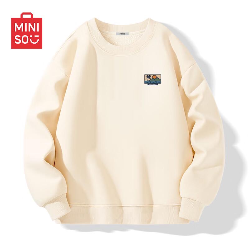 MINISO Men's Japanese Style Heavyweight Crewneck Sweatshirt