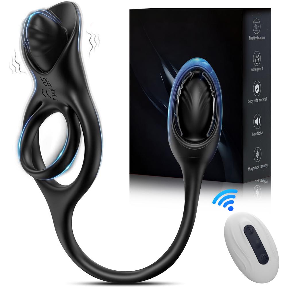 Remote Control Vibrating Cock Ring Prostate Massager Sex Toys for Men Butt Plug Anal Plug Clit Stimulator Penis Ring Adult Toys