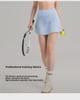 Women's High Waist Quick-Dry Pleated Sports Skirt with Built-In Shorts for Running and Tennis