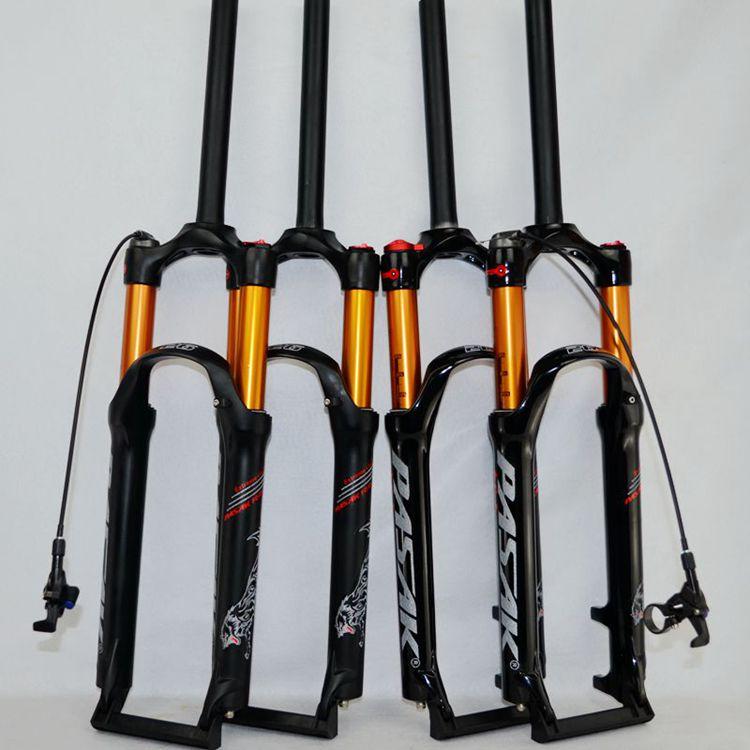 PASAK Magnesium Alloy MTB Bicycle Fork Supension Air 26/27.5/ 29er Inch Mountain Bike 32 RL100mm Fork For A Bicycle Accessories
