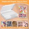 BAAJ-Bead Storage Container Hinged Lid, Bead Organizer Box, 31 Mini Clear Jewelry Organizers Ideal For DIY Jewelry Crafts