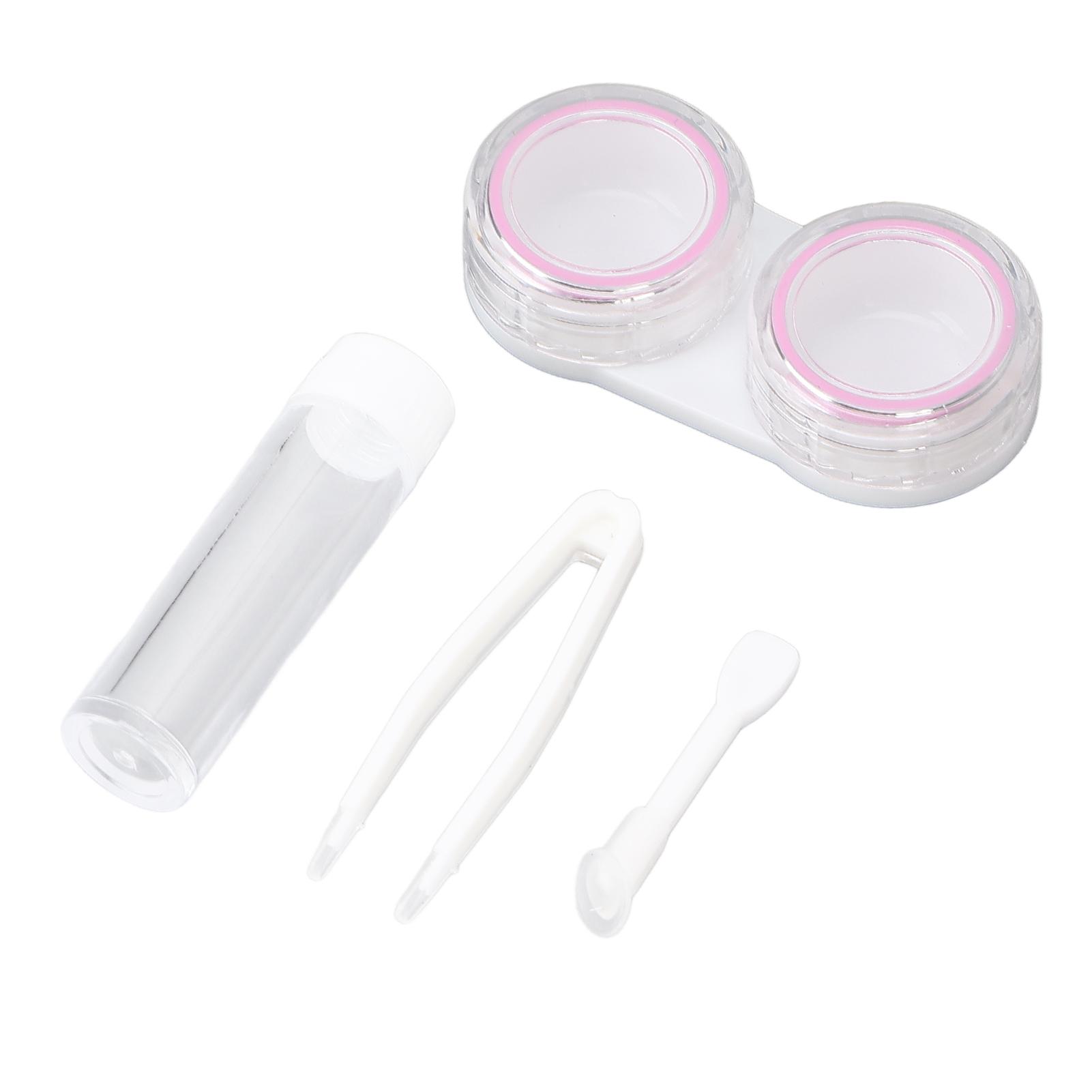 

Портативный контейнер для контактных линз, контейнер для хранения контактных линз с пинцетом, тюбик с раствором для ухода