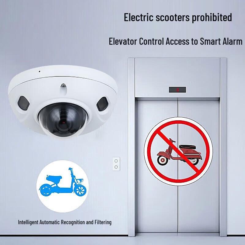 Dahua 2MP Fixed-Lens Dome Network Camera with E-bike & Elevator Detection CN plug (adapter included)