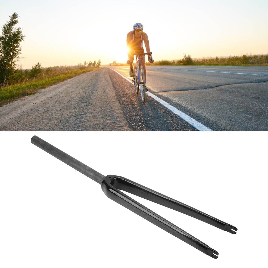 Carbon Fiber 700C Road Bike Front Fork C Brake Straight Tube Front Suspension Fork Quick Release Glossy