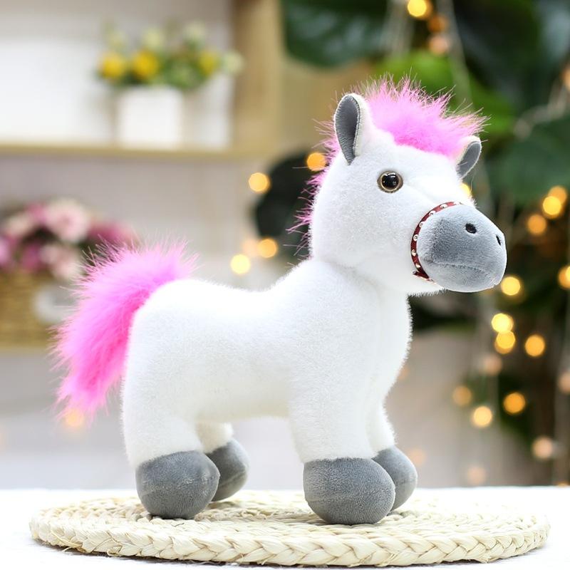 Plush Toy Rotatable Simulation Pony Doll Zodiac Horse Ornament Rag Doll Year of Horse Mascot
