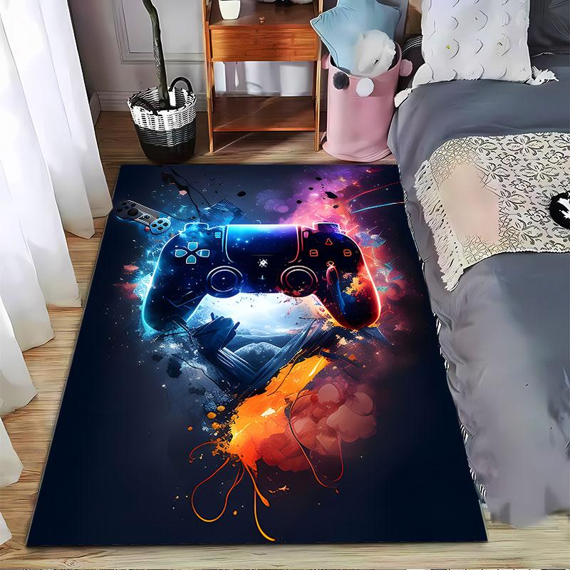 Gaming Controller Art Carpet suitable as a non-slip mat for the living room or bedroom sofa