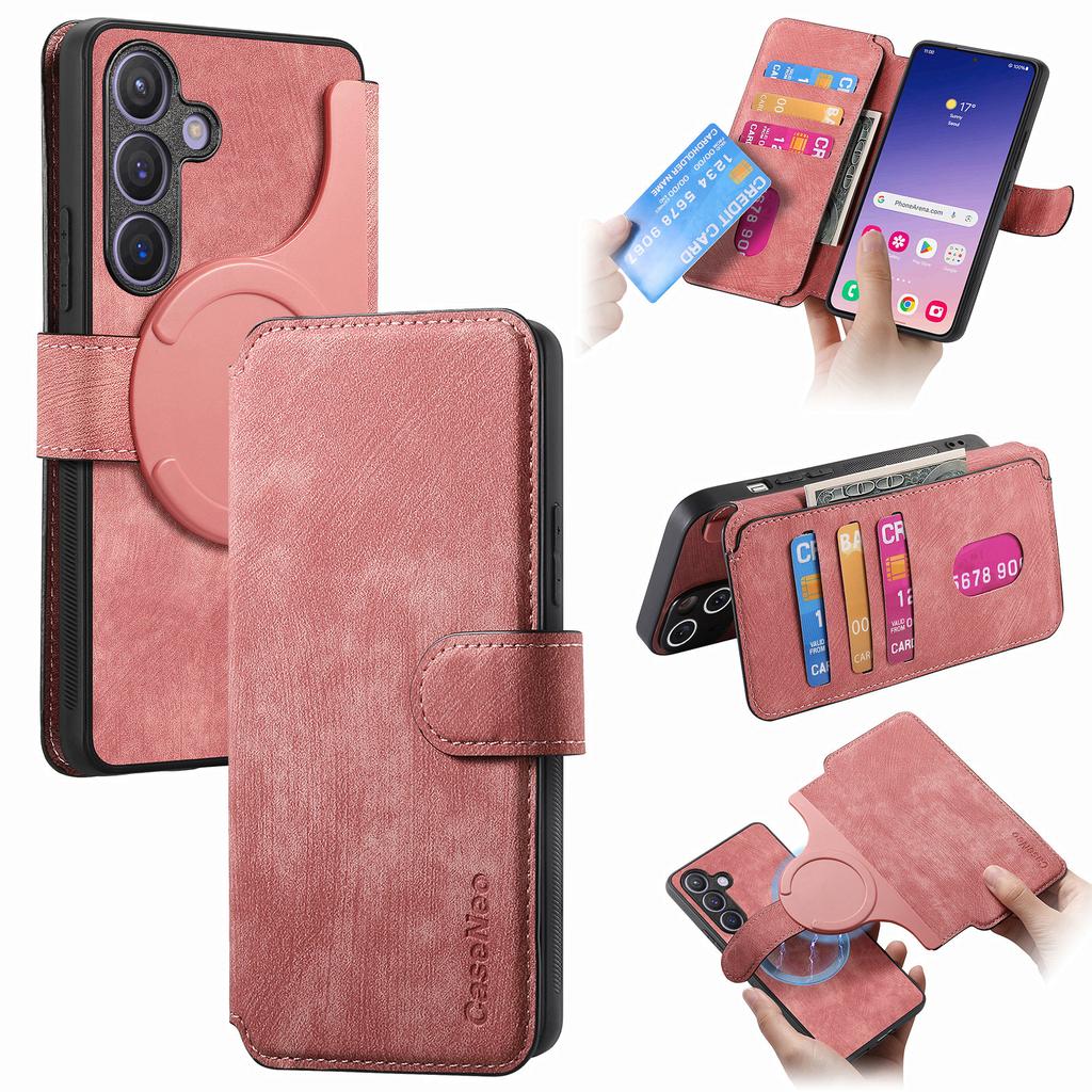 For Samsung Galaxy S24 Magnetic Case CASENEO Detachable Leather Phone Wallet Cover