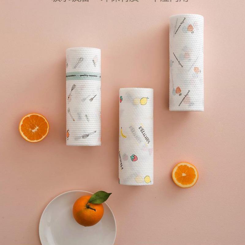 Disposable Lazy Rag Thicken Washable Cleaning Cloths Household Kitchen Wipes Dry-wet Double Use Dirt-removing Dishcloth Home