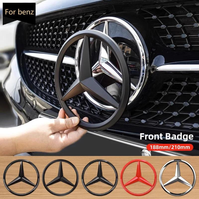 1pcs 188mm 210mm ABS Car Front Grille Badge Emblem Covers Sticker for Mercedes Benz W204 W205 W212 W213 W177 W176 W117 X253 W247 BF1
