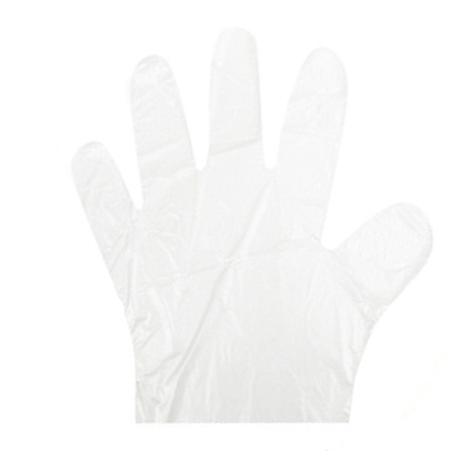 100pcs Plastic Disposable Gloves Transparent Food Handling Gloves for Bulk Food Kitchen Cooking