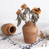 Mid-century Style Rattan and Straw Woven Vase for Dried Flowers