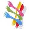 1Pc 3 In 1 Spoon Fork Cutter Travel Camping Hiking Picnic Utensils Plastic Spork