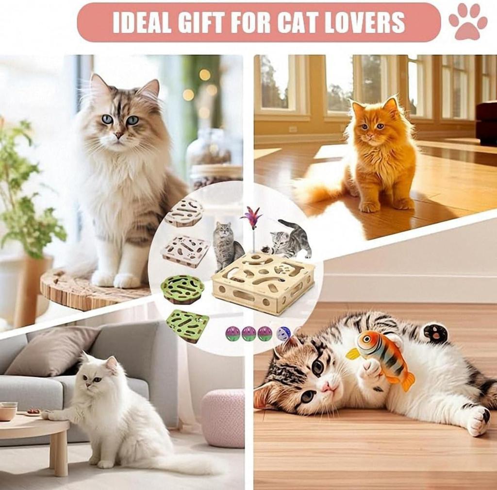 Nail File Scratch Enrichment Box - Scratch Puzzle Enrichment Box Nail File Stress Free To Clippers And Grinders, Interactive Cats Toy Puzzle