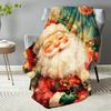 1pc Marry Christmas Blanket Santa Claus Print Smooth Flannel Blanket for Home Living Room Bedroom Decor New Year Christmas Gift