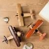 Handmade Wooded Air Plane Model Ornament Living Room Desktop Creative Decoration