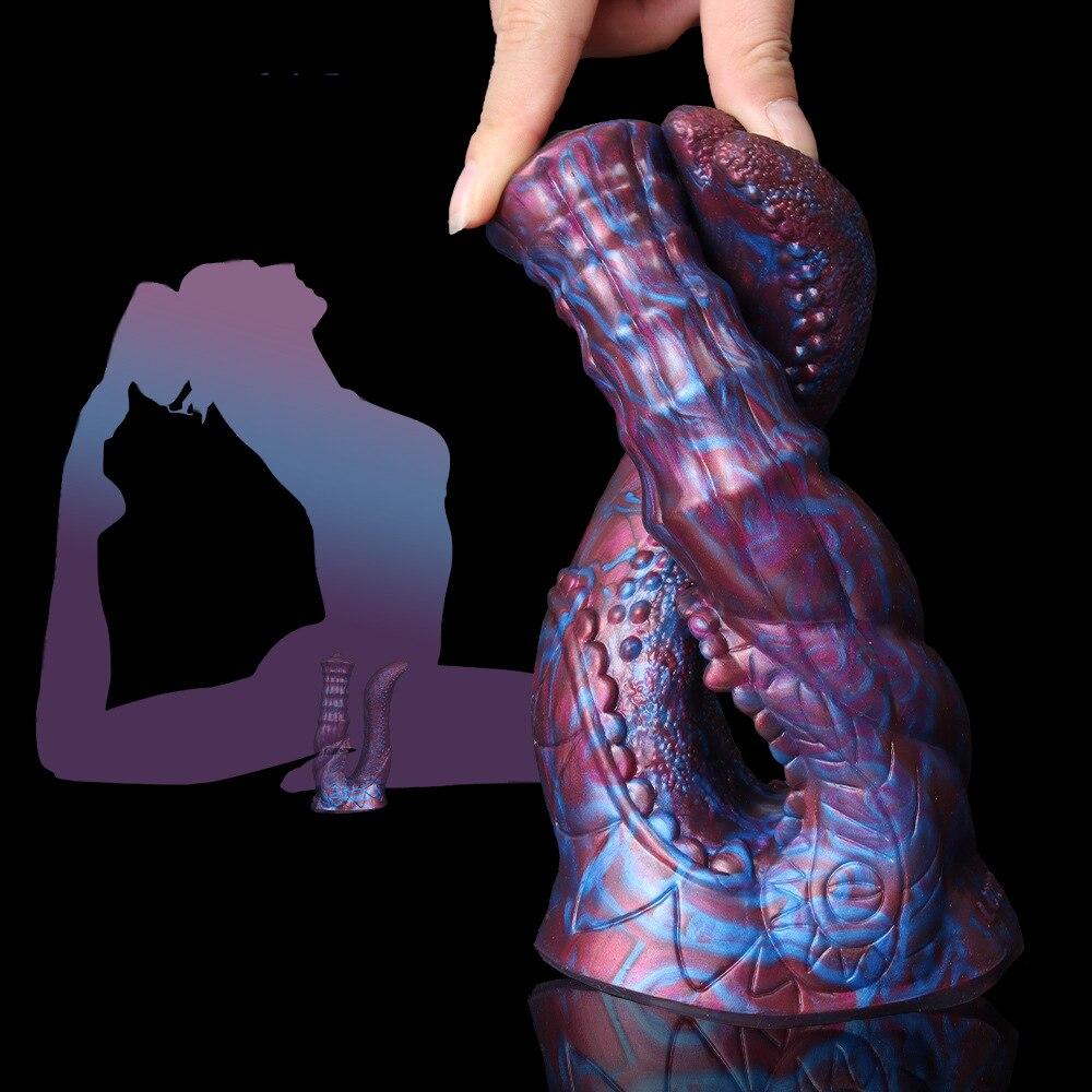 Double Silicone Dildo Butt Plug Adult Sex Toy     Fisting Femdom Realistic Dick Strap On Dick BDSM Huge Cock