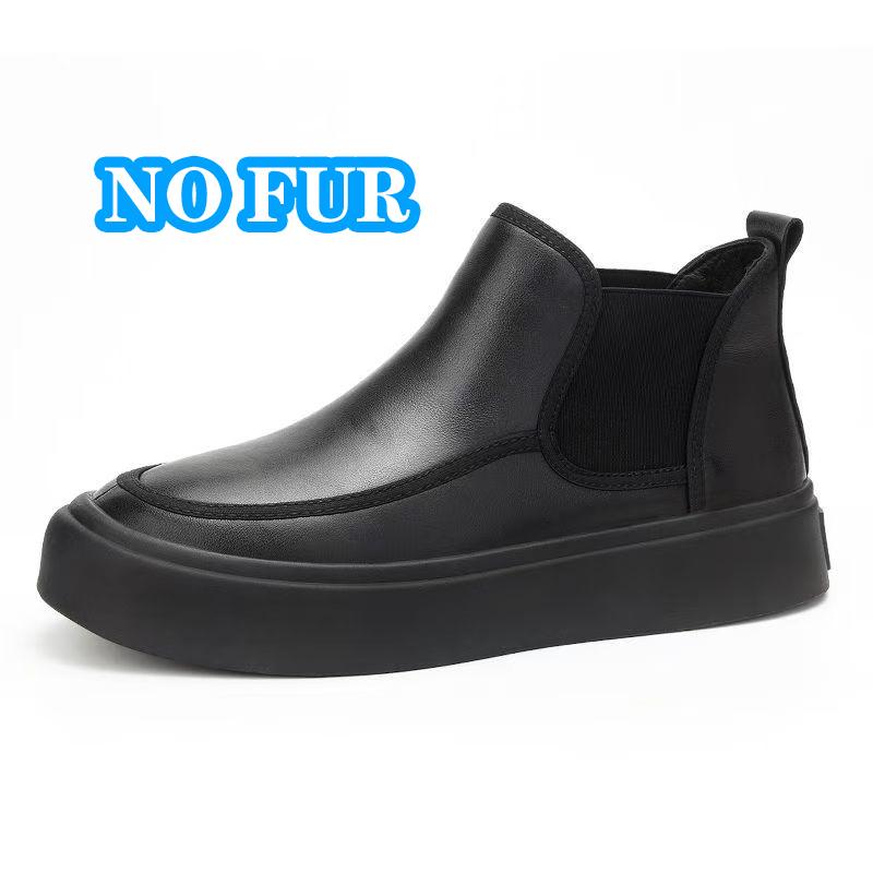 Fashion Elegantes High Top Man Shoes Comfortable Mens Chelsea Boots Casual Leather Ankle Boots Formal Dress Footwear Soft Slip On Botas