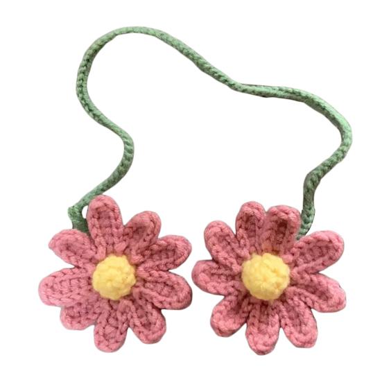 

Цветочный орнамент ручной работы, реалистичный, легко повесить, зеркало заднего вида, подвесное очарование, автомобильное украшение для интерьера розовый