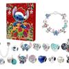 Stitch Christmas Advent Calendar Bracelets 24 Days Xmas Countdown Calendar Necklace Diy Jewelry Making Kit For Girl Gift