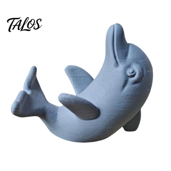 Talos 3D Printed Cute Dolphin Phone Stand, Universal Desktop Holder for Cellphone, Vertical & Horizontal Dual-Mode Display, Matte Compact Desk