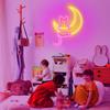 Anime Cat & Moon Neon Sign, Personalized Neon Signs for Wall Decor, LED Night Lights Home Decor Lights Backdrop LED Light up Signs for Game Room Sign