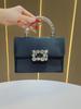 Elegant Rhinestone Women's Crossbody Bag - High-End Silk Luxury Handbag for Evening Parties