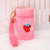 Storage Bag Cartoon Decor Earphone Keys Changes Coin Storage Bucket with Wrist Strap Zipper Closure Portable Keychain Bag Decoration Pendant