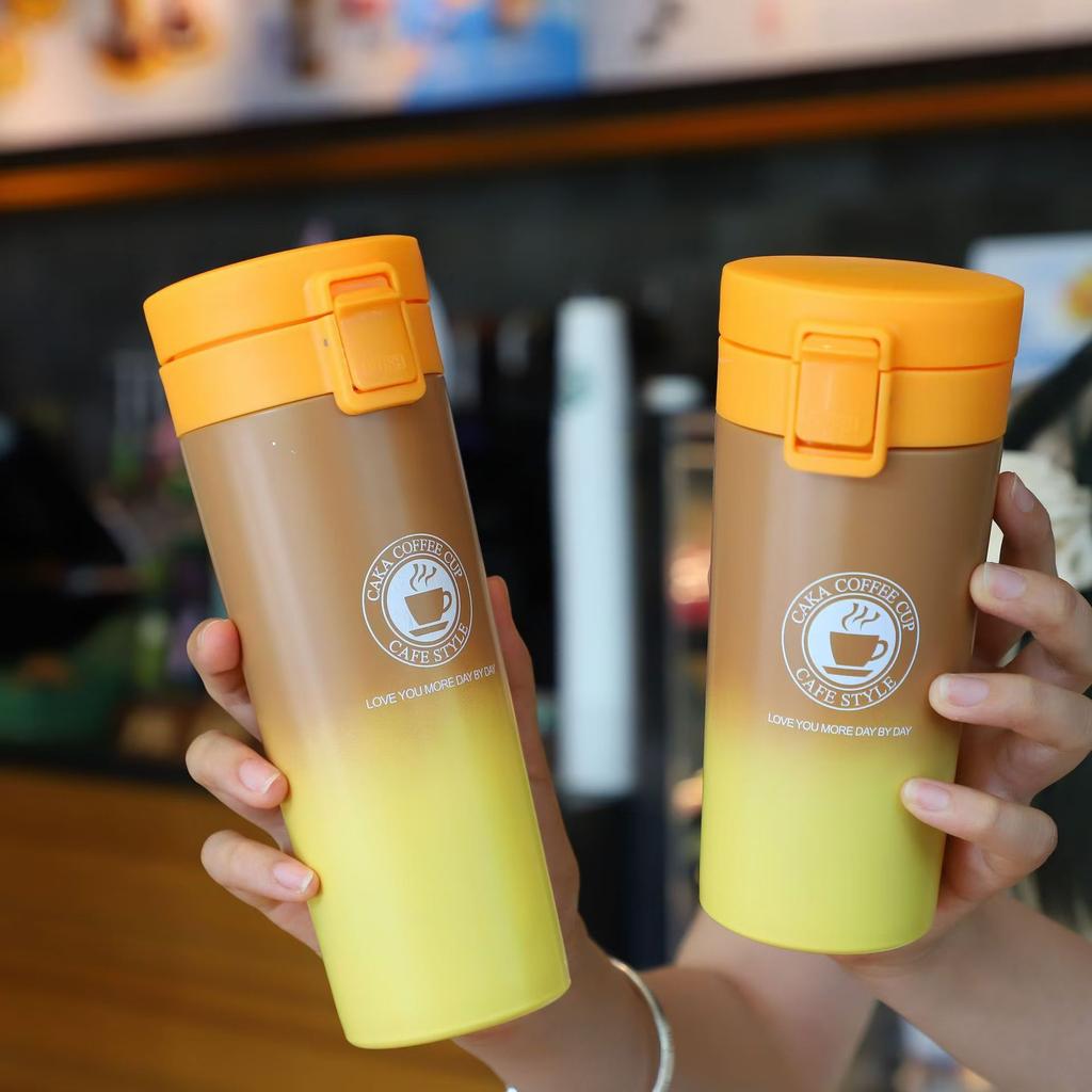 380ML Coffee Cup Tumbler Thermos Cup Stainless Steel Tea Coffee Leak-Proof Thermos Mug Car Insulated Water Bottle Vacuum Flask