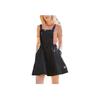 FILA Solid Color Loose Waist Drawstring Fashion Casual Sleeveless Dress Women dresses Black F11W229312F-BK