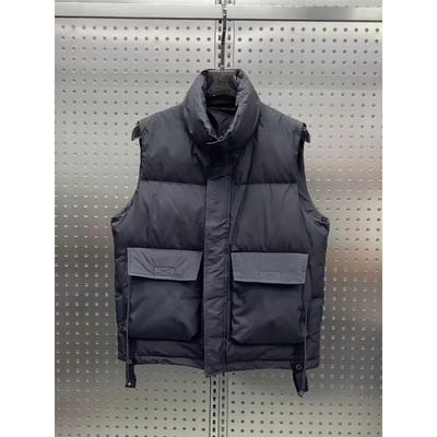 Men's Winter White Duck Down Vest: Trendy, Loose-Fit, Thickened Workwear Gilet