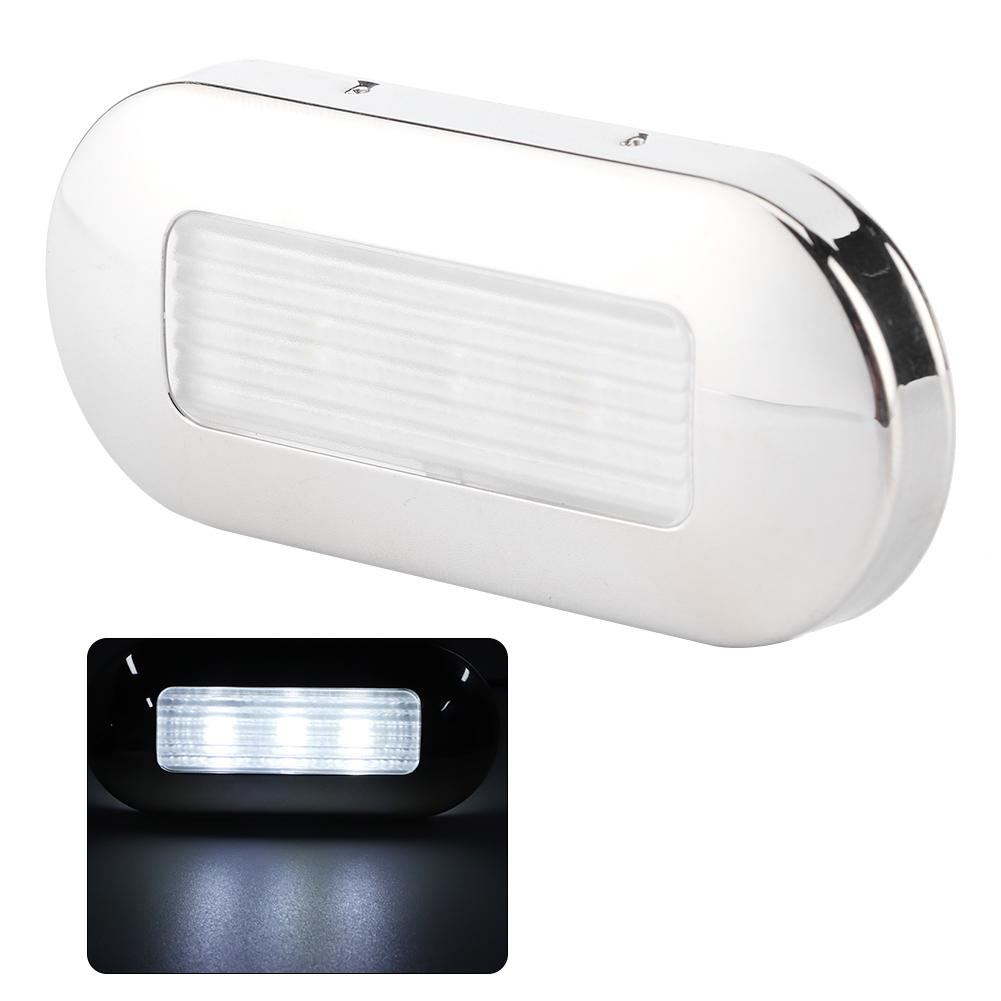12V DC LED Walkway Courtesy Light Oval Shape 3 Lamp Beads IP67 Waterproof for Marine Boat RV