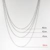 And My Jewelry Pt850 Platinum Chain Necklace 50cm Long Neck Chain [Your Box] - Screw-Type [Gift Wrapped]