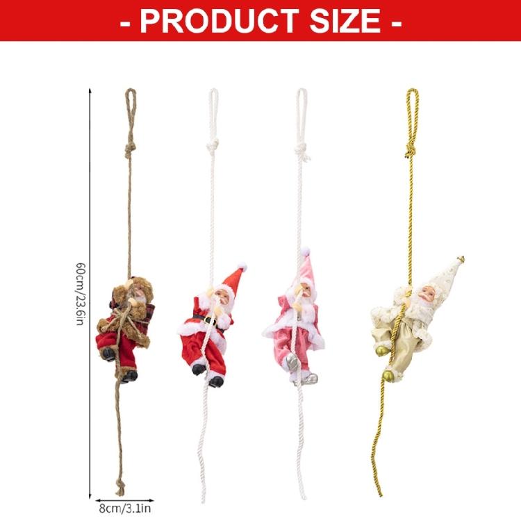 Jultomte Harts prydnad med rep Julgranshängande Dekorationer För ytterdörr Öppna spisar Fönster Heminredning