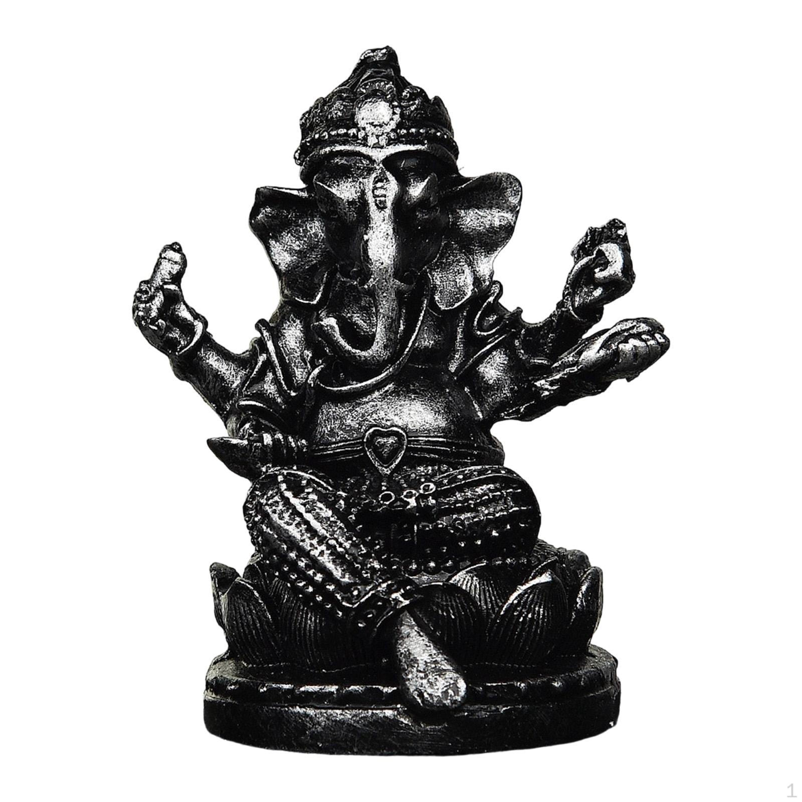 

Lord Statue Figurine Art Decoration Buddha Sculpture Ornament for Tabletop Centerpiece Bookshelf Black 4.7x4.2x6cm