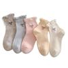 Women's Polka Dot Bowknot Ankle Socks - Thin, Non-slip Cotton for Spring, Summer, Autumn