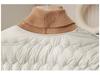Women's Lightweight Down Jacket, Short Wave Pattern, Convertible Round/V-Neck, Warm for Autumn/Winter