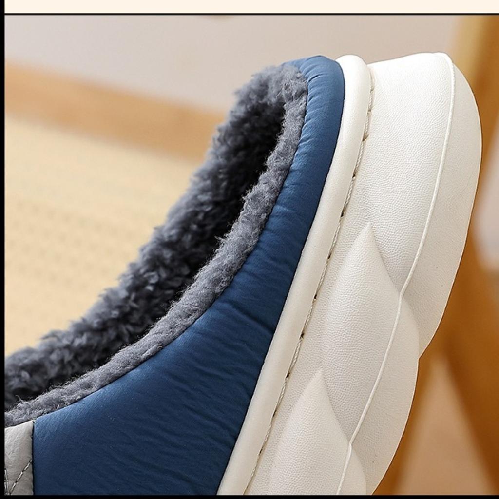 Men, Cotton Slippers, Thick Soled Shoes, Non Slip Shoes, External Shoes, Plush, Cotton Slippers