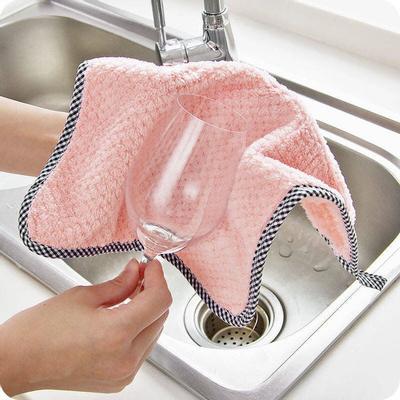 Dishcloth Towel Clean Cloth Dishcloth Decontamination, Water Absorption, Wool Free and Oil Free Kitchen Towel Thickened Towel