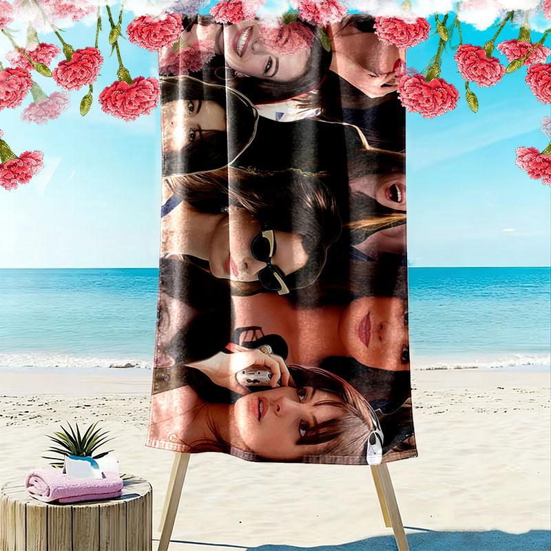Hathaway Print Beach Towel, Large Soft Quick Dry Towel for Beach Camping Swimming