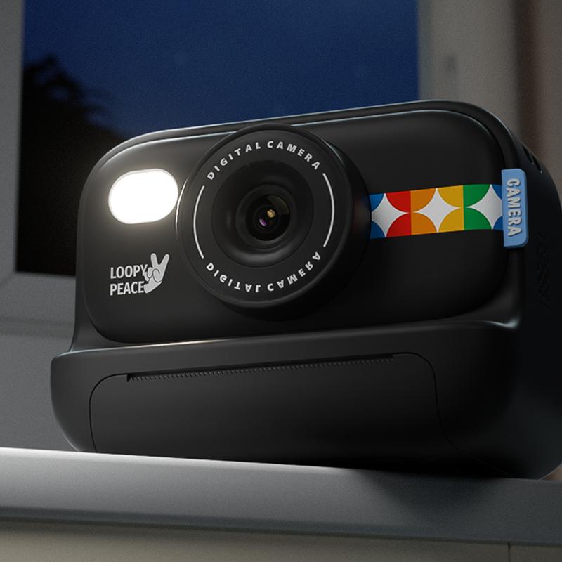 Barevný instantní fotoaparát pro děti, Vánoční dárky k narozeninám pro dívky a chlapce, HD digitální videokamery, termopapír bez inkoustu
