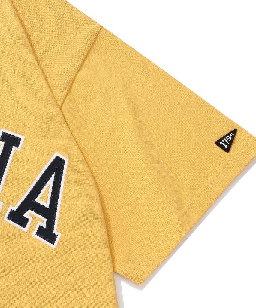 COLUMBIA UNIVERSITY Columbia Arch Logo S/S T-Shirts Vintage Yellow