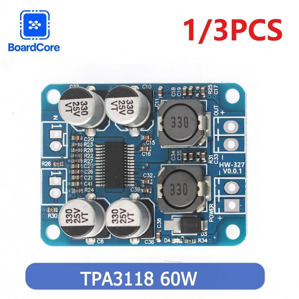 TPA3118 Mono Amplifier Board 60W Digital Audio Power Amplifier Board DC 8V-24V Amp Module SOP28