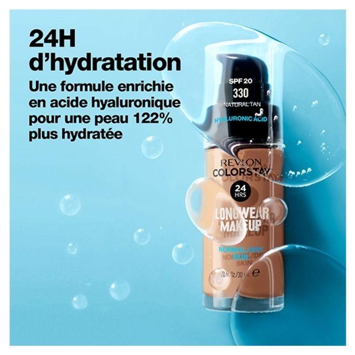 Fond De Teint - REVLON - Colorstay - N°330 Natural Tan - 30ml - Peaux Sèches - SPF Inclus