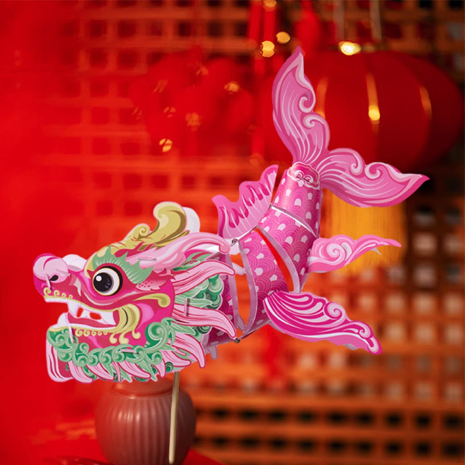 

Набор материалов для фонарей своими руками, переносной фонарь в виде дракона, китайский год, набор для ресторана Style C